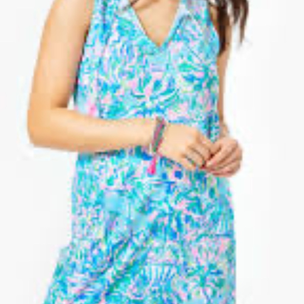 Lilly Pulitzer Pastel Print Top Johanna coverup dress